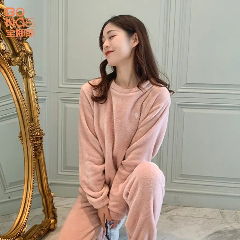 双面珊瑚绒睡衣女款,男双面珊瑚绒睡衣加厚