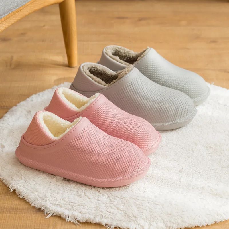 穿着舒服加绒防雨鞋,冬季慵懒风鞋防水