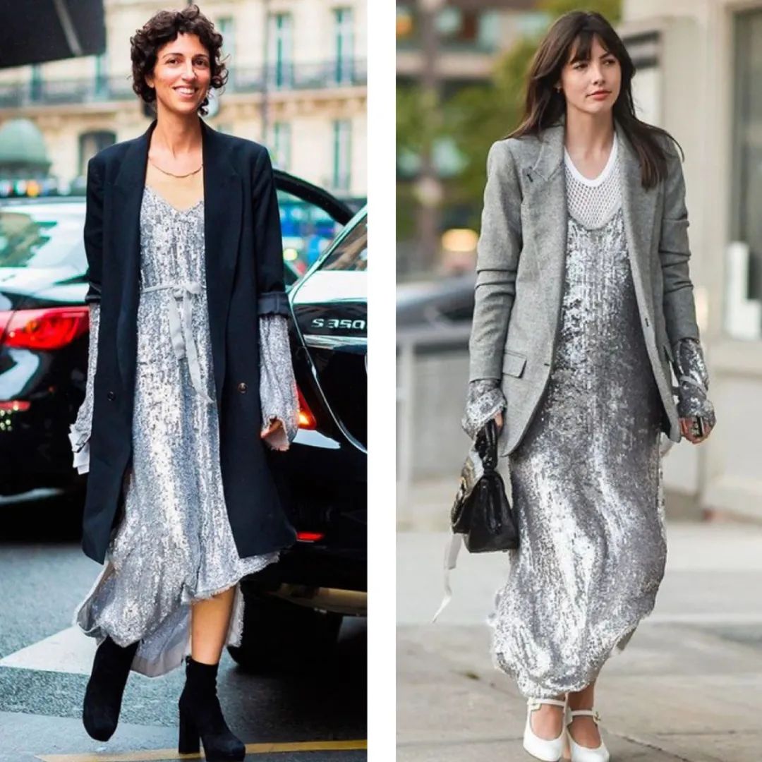 金属风单品,金属感银色和白色