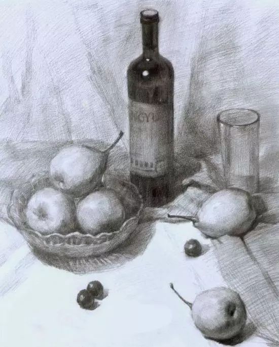 素描静物骷髅步骤,素描静物苹果步骤