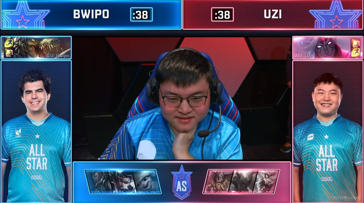 uzi薇恩和鳄鱼二打五,全明星solo赛谈对线uzi