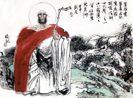 佛教十八罗汉都是修成正果的凡人,十八罗汉中迦叶尊者图片