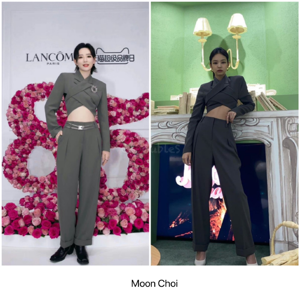 jennie西装马甲穿搭,jennie撞衫完全视频