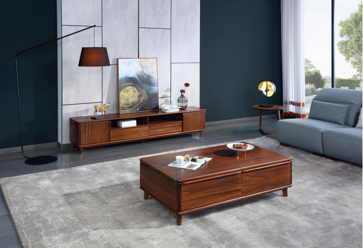 胡桃色电视柜款式大全完全版,黑胡桃电视柜怎么选择