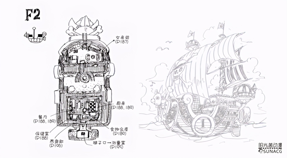 海贼王万里日照号上有人物吗,草帽团海贼王豪宅
