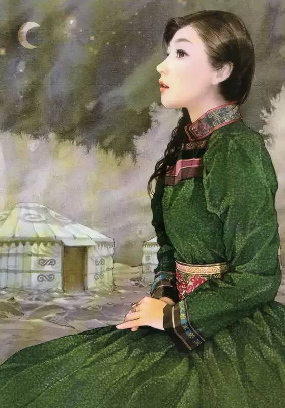 56个民族人物画,56个民族各具风韵白描人物画