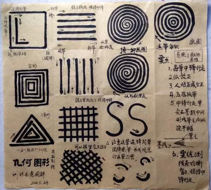 毛笔字书法入门基本功笔法,毛笔笔法基本功练习