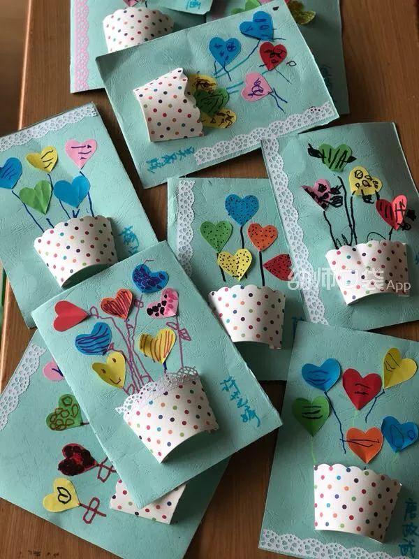 6-12岁手工制作三八妇女节贺卡,5-6岁大班创意手工三八妇女节