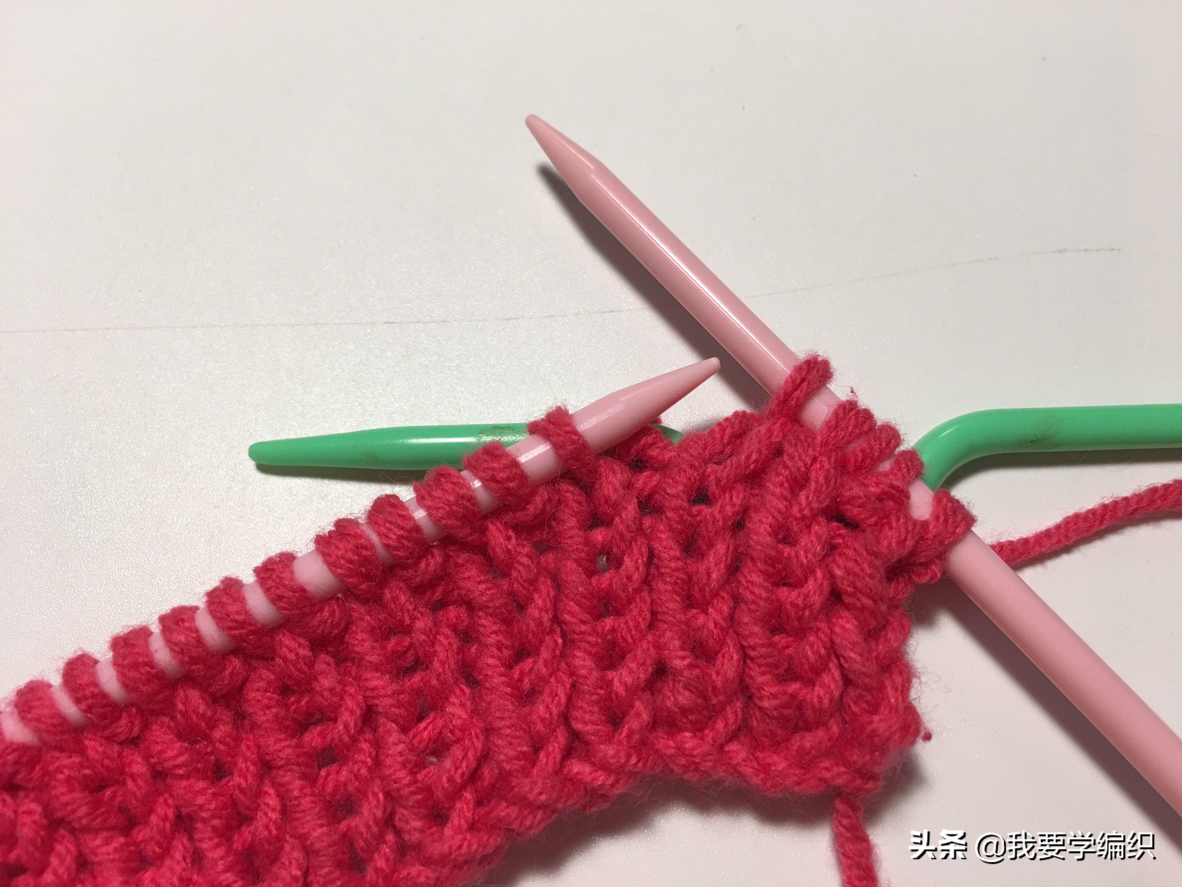 灯笼花底边编织教程,棒针编织大红灯笼教程