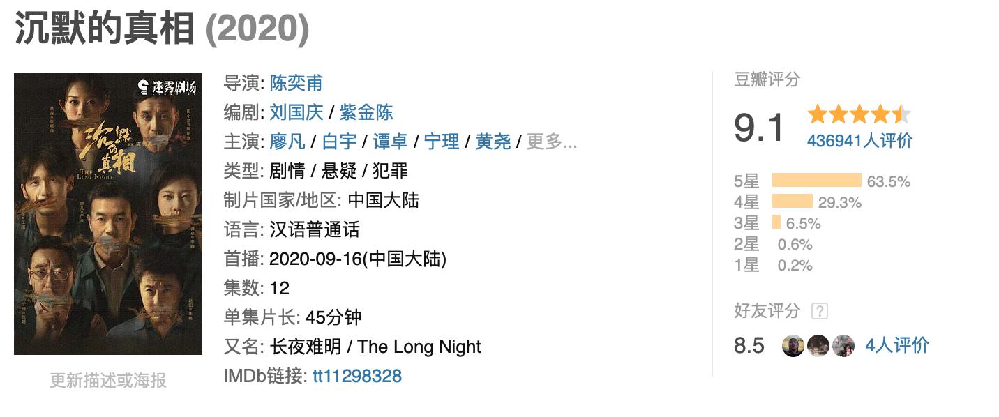 国产口碑炸裂的10部顶级悬疑剧,最新国内悬疑剧推荐9.0以上评分