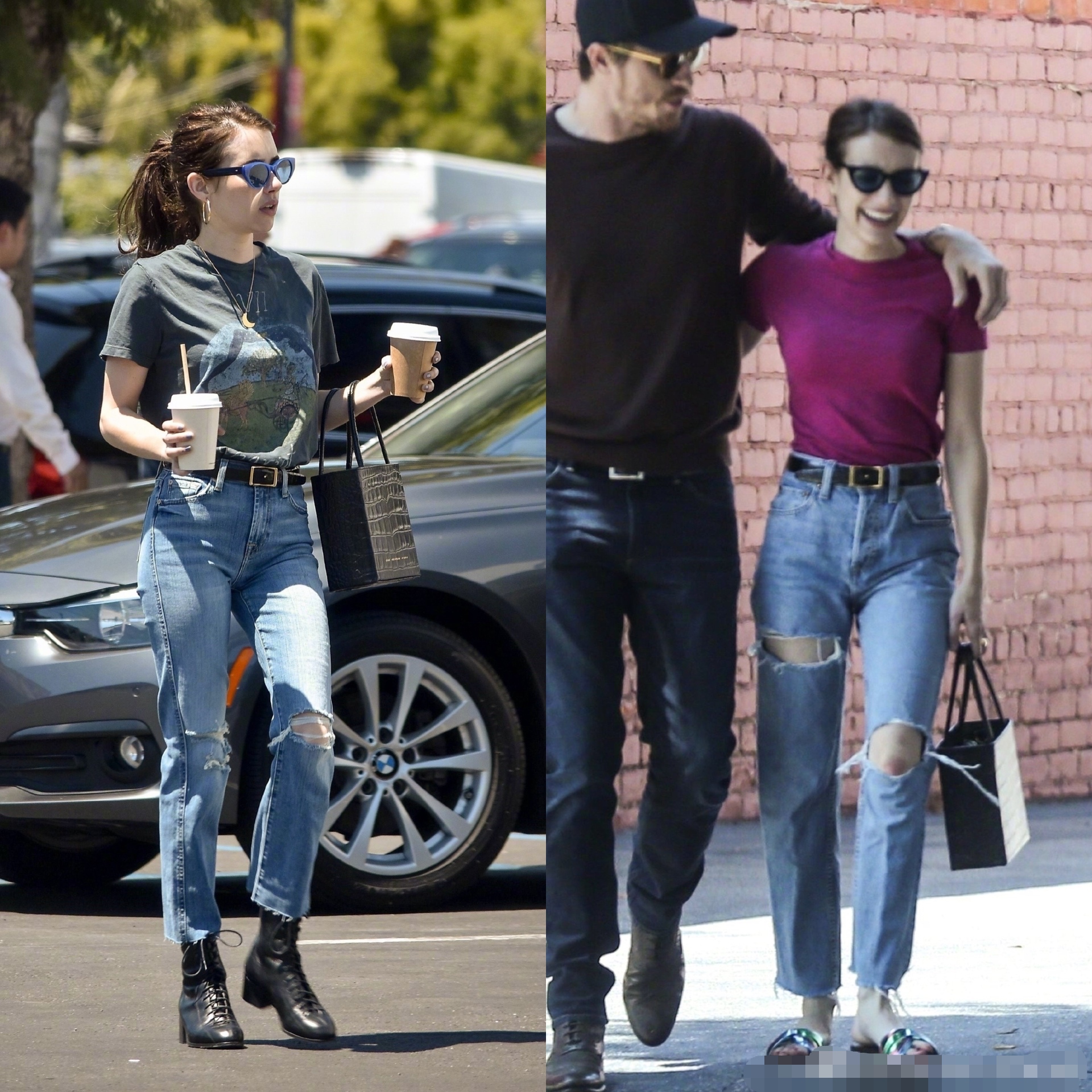 欧美最会穿的矮个明星EmmaRoberts，时髦实穿又显高，157穿出170