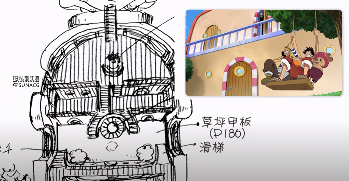 海贼王万里日照号上有人物吗,草帽团海贼王豪宅