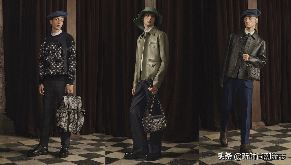 新男款lv包单肩斜挎包带按扣,lv2023早春男装包刺绣