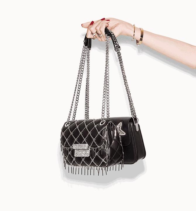 杨幂同款mk包包绿色铆钉,mk杨幂同款包包哪个颜色好看