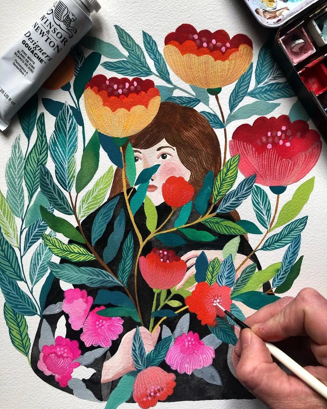 水彩渲染画建筑效果图,水彩平涂画