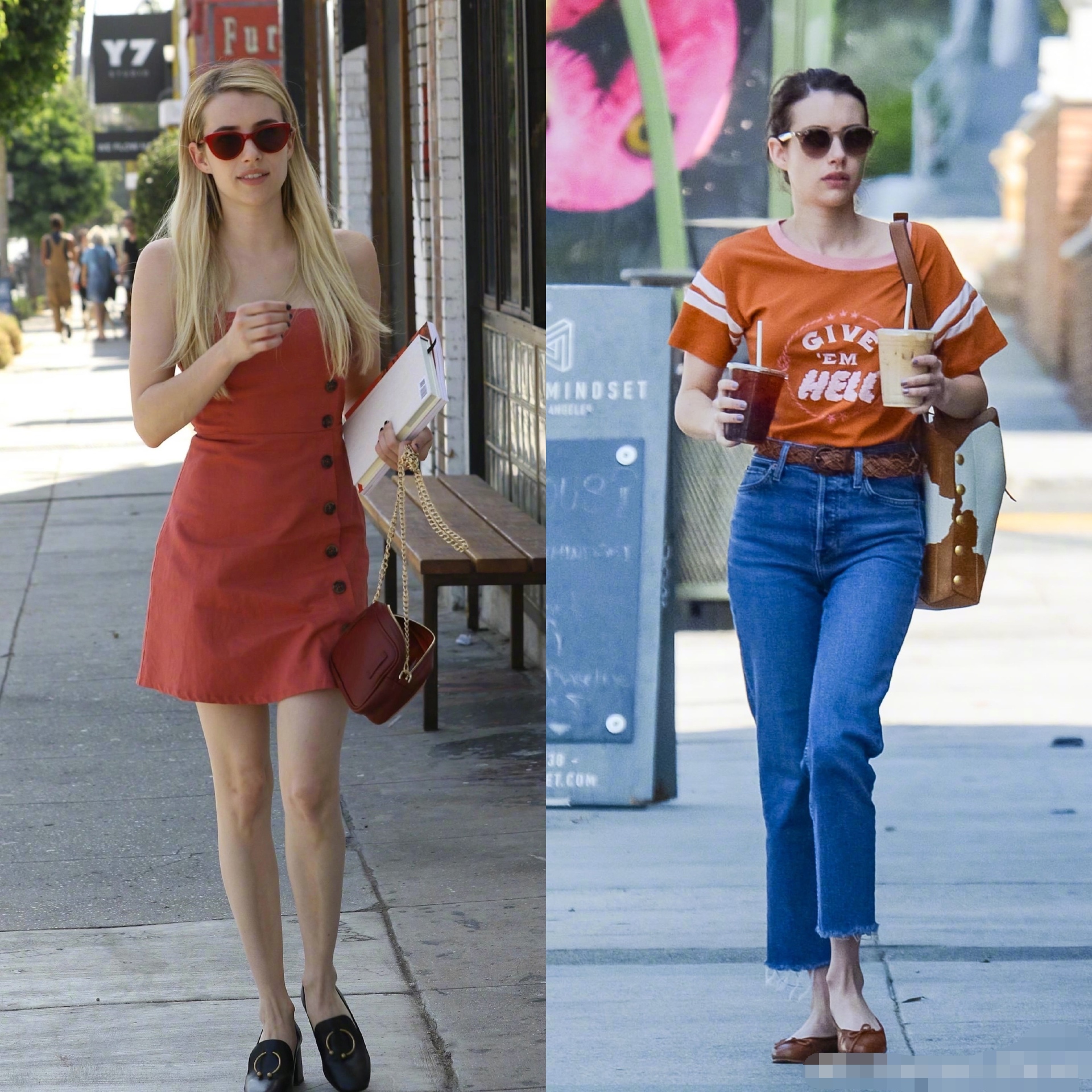 欧美最会穿的矮个明星EmmaRoberts，时髦实穿又显高，157穿出170