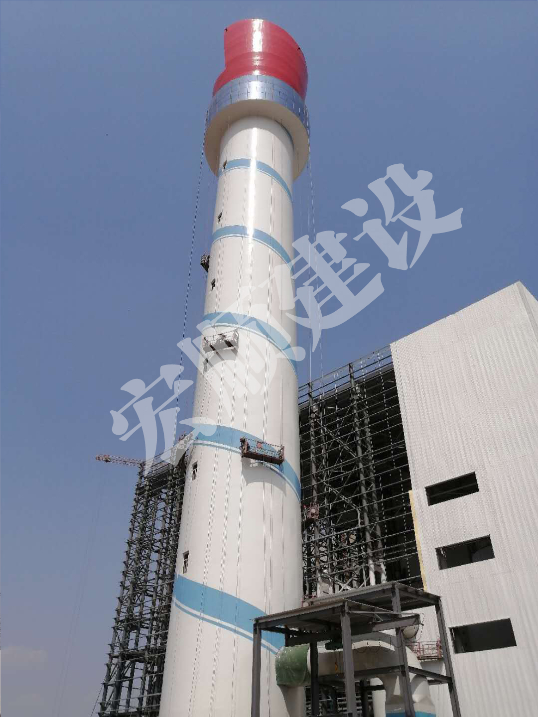 方形烟囱新建工程,100米烟囱新建施工公司