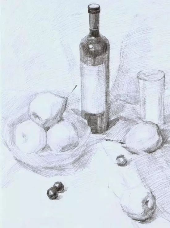 素描静物骷髅步骤,素描静物苹果步骤