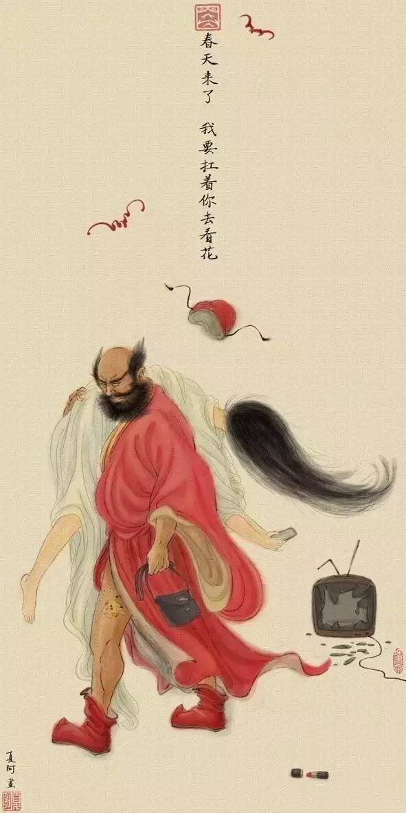 “*宫春**”画一画名气满天下，夏阿这么有趣的画家，你爱了吗？