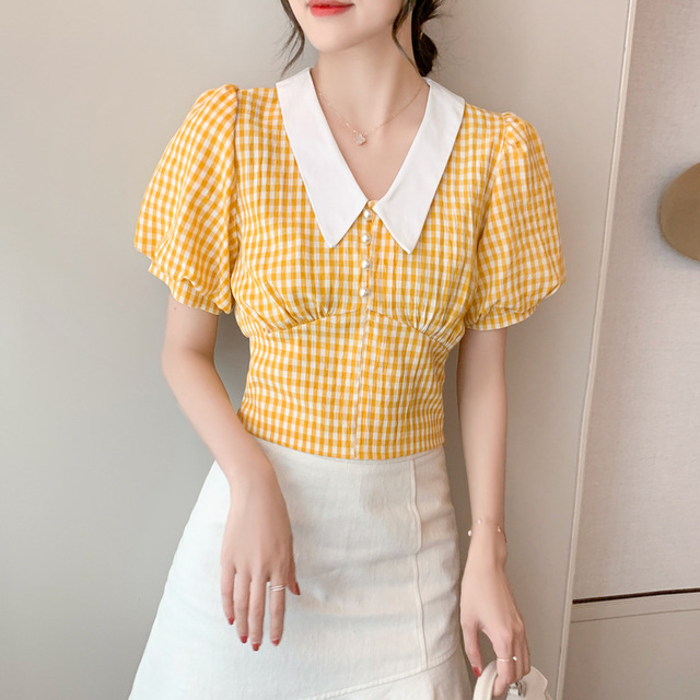 小个子减龄短款上衣白色,显气质的女生夏季上衣推荐