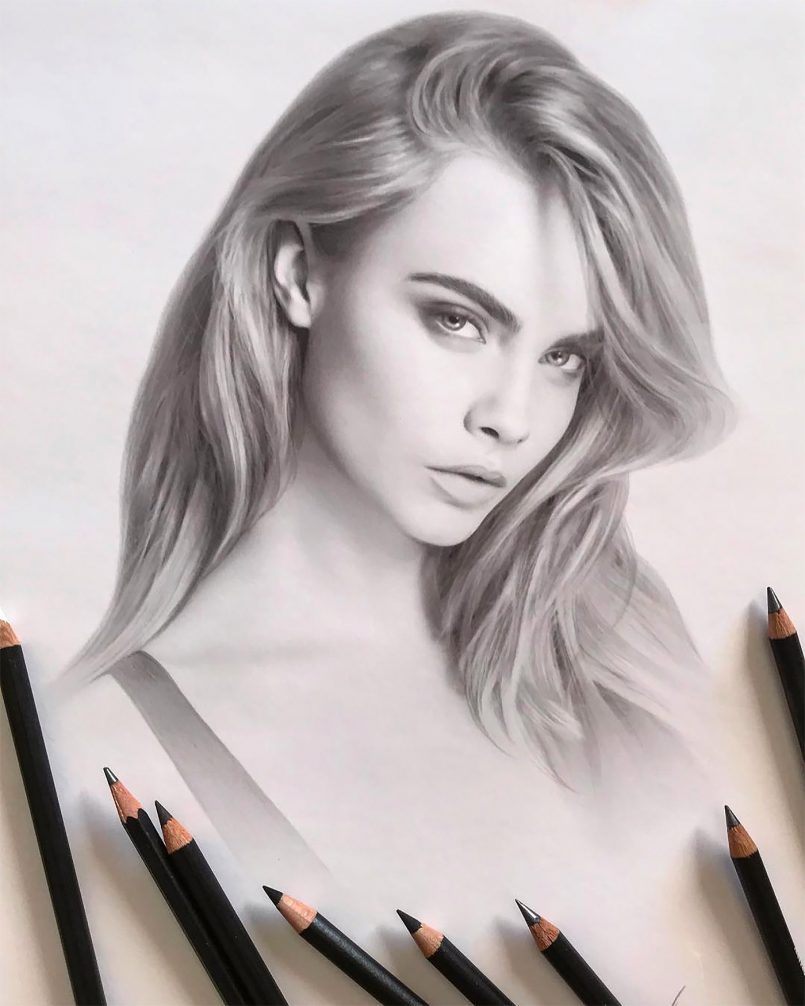 古风画像名人教程彩铅,彩铅手绘人物肖像画