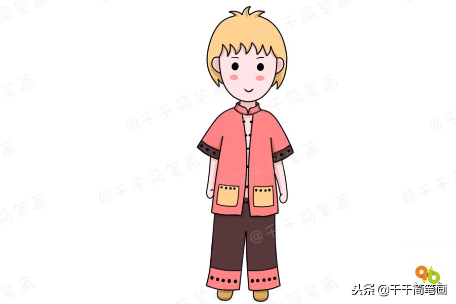 56个民族服装完全版简笔画教程,简笔画入门教学少数民族服饰人物