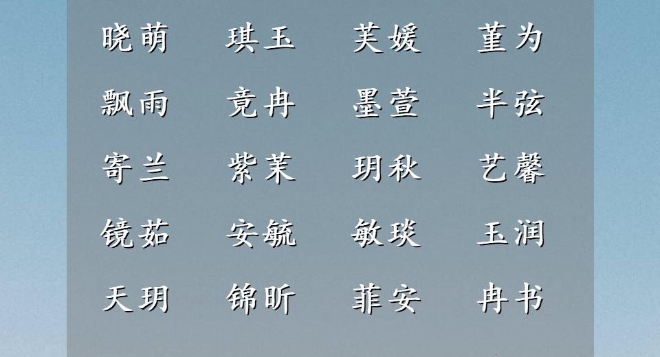 漂亮有内涵的女宝宝名字大全,日照自信的女孩名字大全