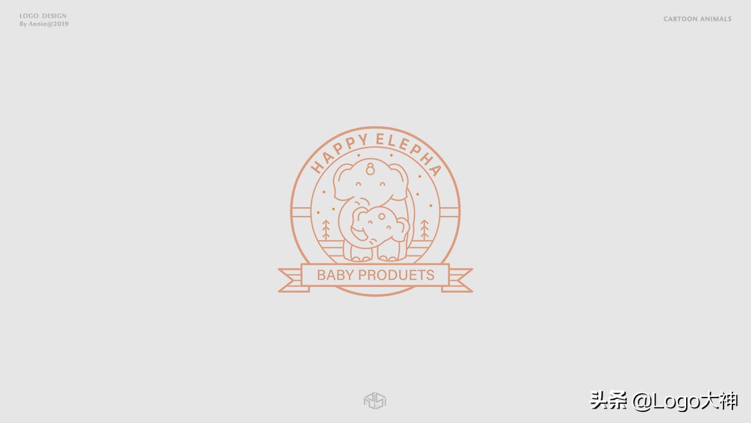 餐饮卡通logo设计,卡通阿婆logo设计