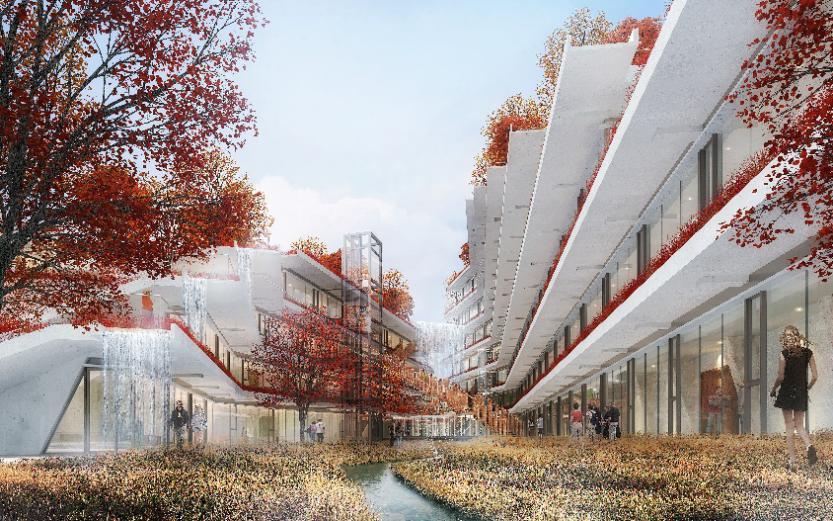 天池临漫江，池南藏鹿苑